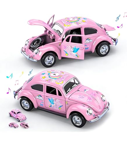 Amazon.com: KiNSMART 1967 Volkswagen Classical Beetle w/Peace Love